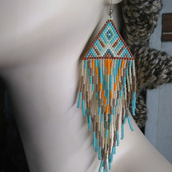 ⭐SOLD⭐ JRW Handmade Long Earrings - Picture 4 of 7